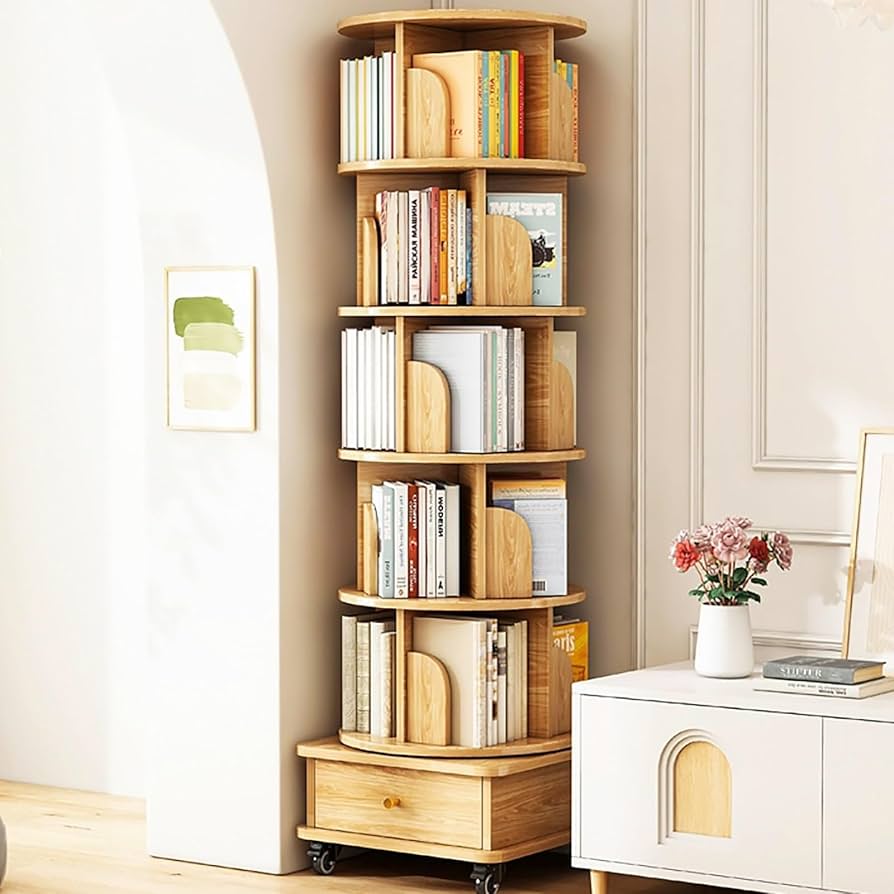 Amazon｜Sefne(セフネ) ブックシェルフ タワー，本棚 回転ラック，本棚