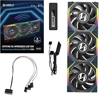 Amazon | LIANLI 120mm ARGBファン UNI FAN SL LCD Wireless 120 BK