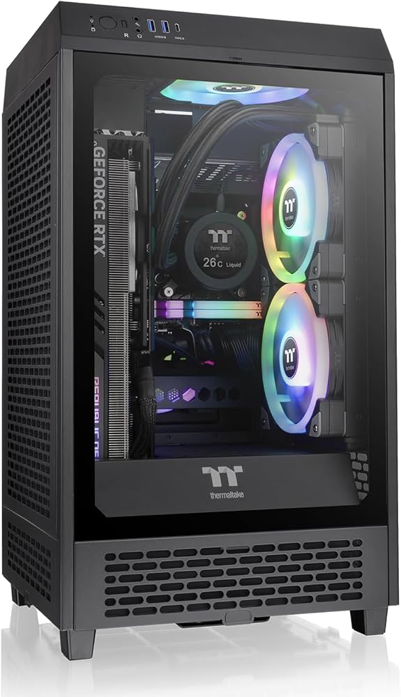Amazon | Thermaltake The Tower 200 Black 大型グラフィックカード縦