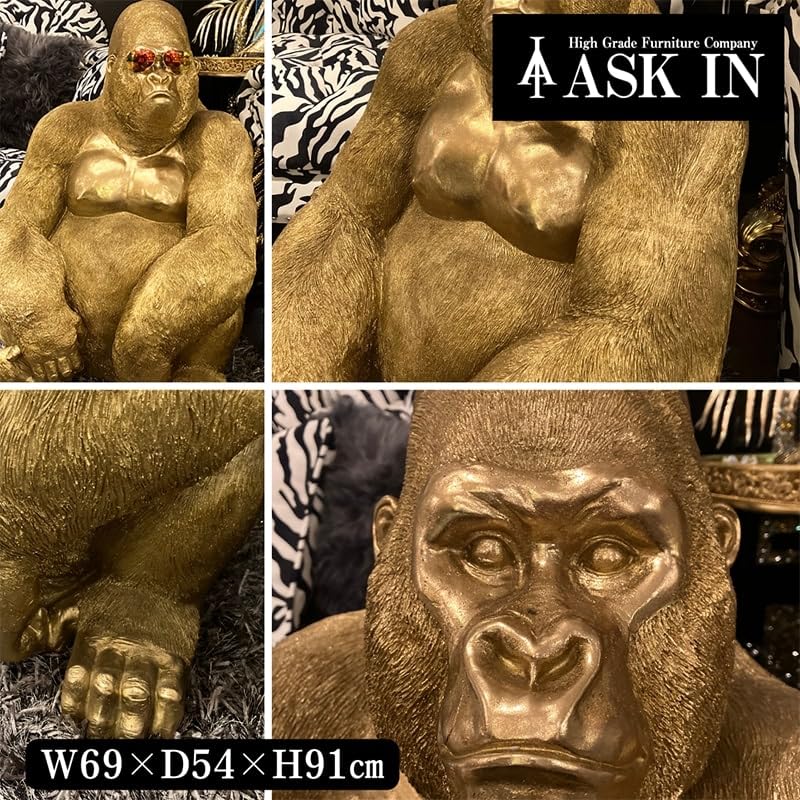 Amazon.co.jp: コングL ゴリラ 91㎝ 動物 オブジェ 大きい インテリア