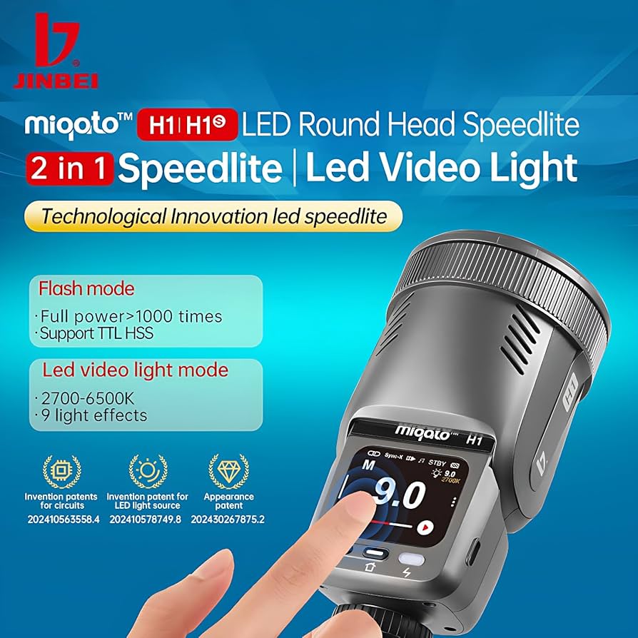 Amazon.com : JINBEI H1S Flash & LED Video Light 2-in-1 Camera