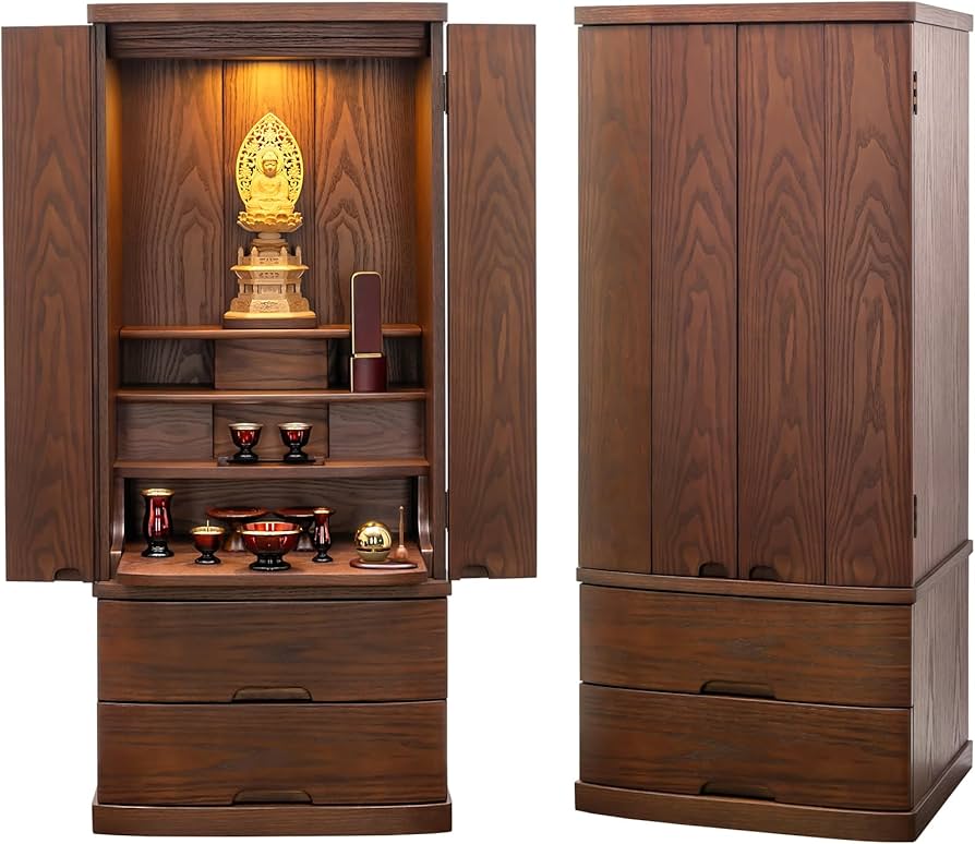 Amazon｜仏壇 モダン仏壇 高さ115.5cm 幅50.5cm 奥行41.5cm【お仏壇
