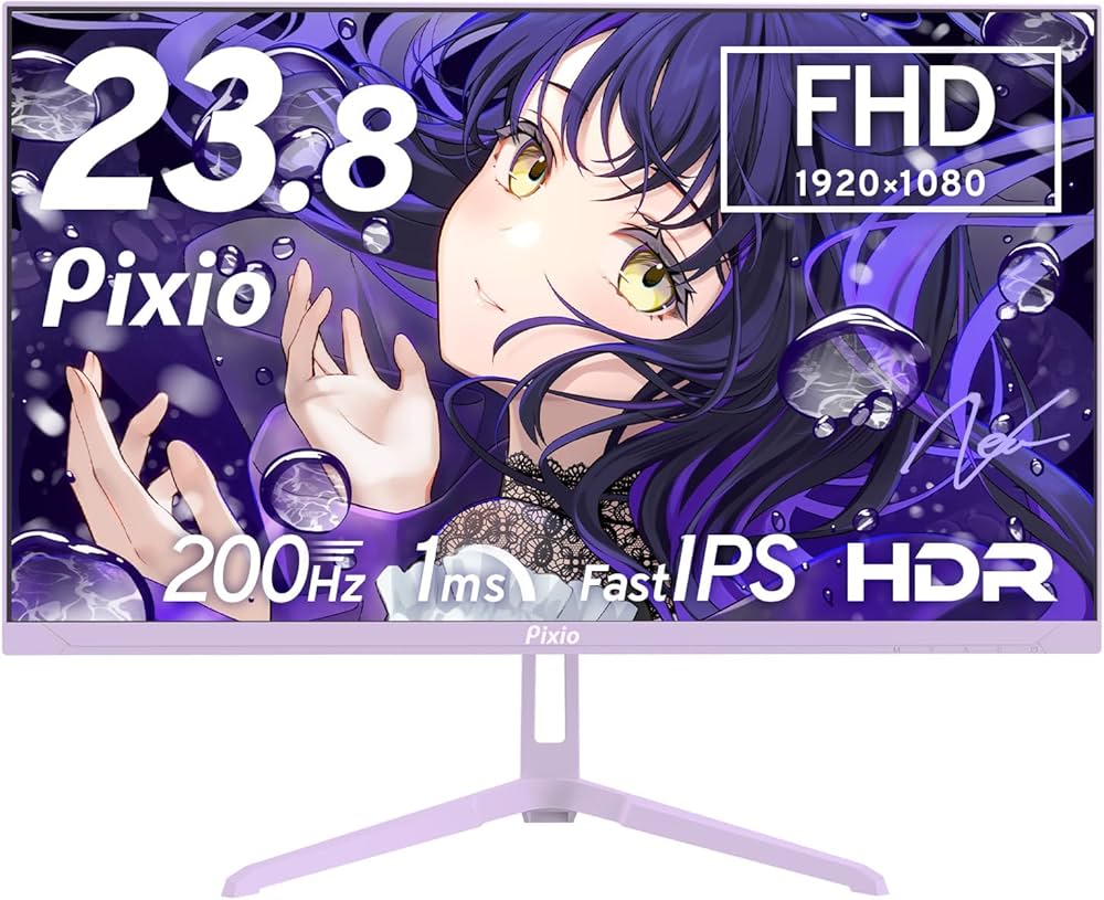 Amazon.co.jp: Pixio PX248 Wave Pastel Purple ゲーミングモニター