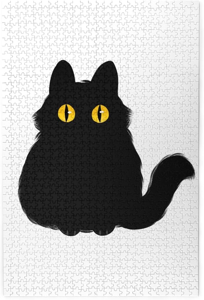 Amazon.co.jp: パズル かわいい ブラック 猫柄 木製 1000ピース