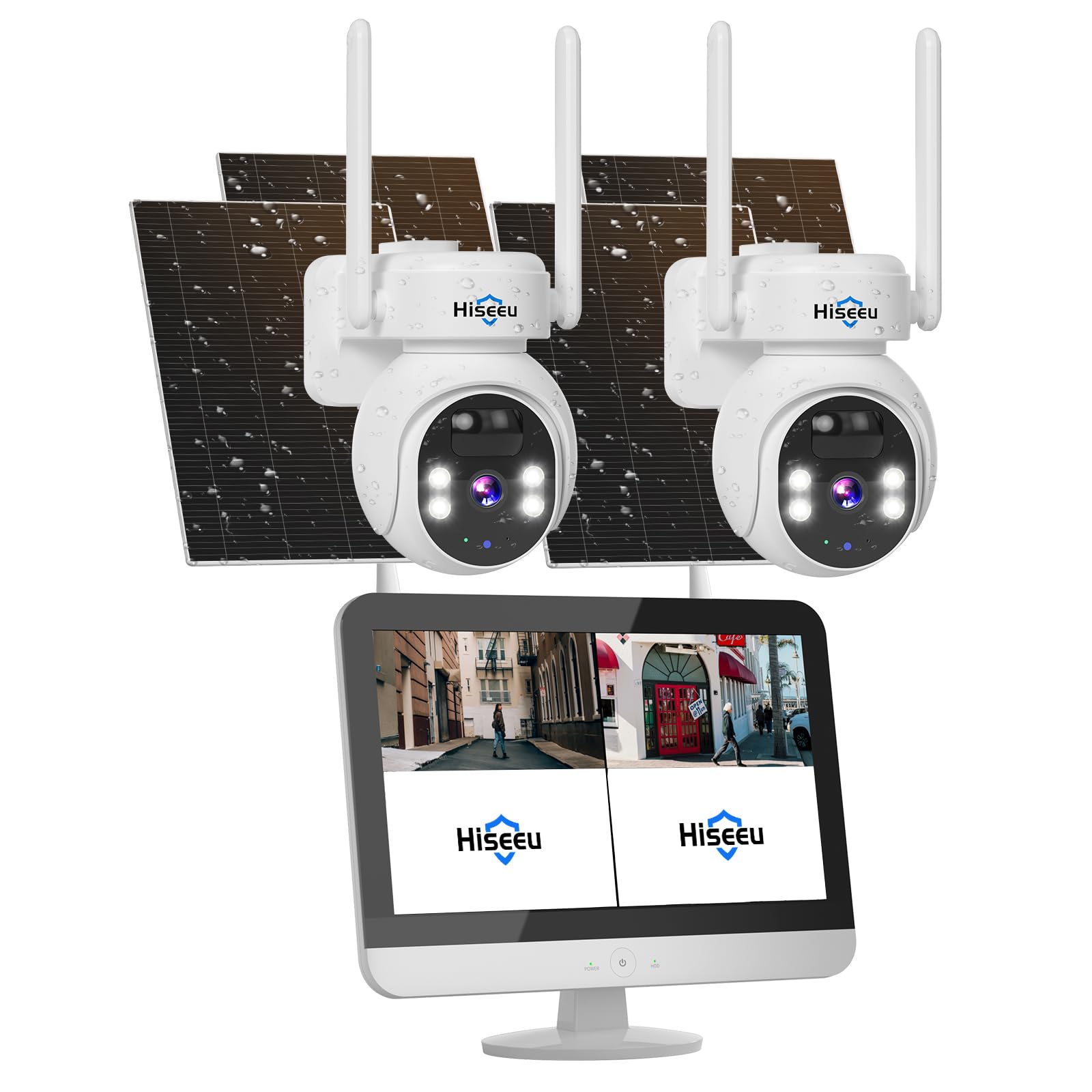 Amazon.co.jp: 【24時間連続録画可能・電源不要】Hiseeu ソーラー