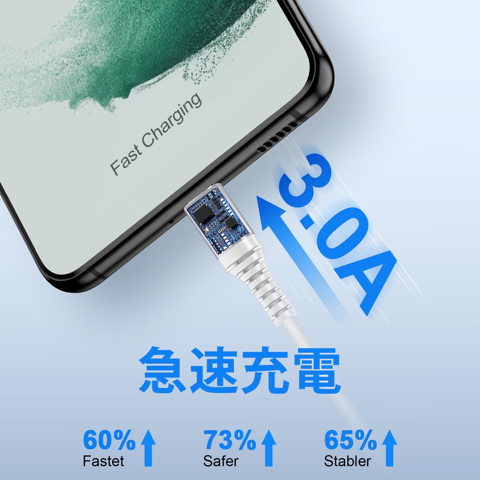 Amazon | iPhone 15充電ケーブル USB Type Cケーブル コイル型 0.4m