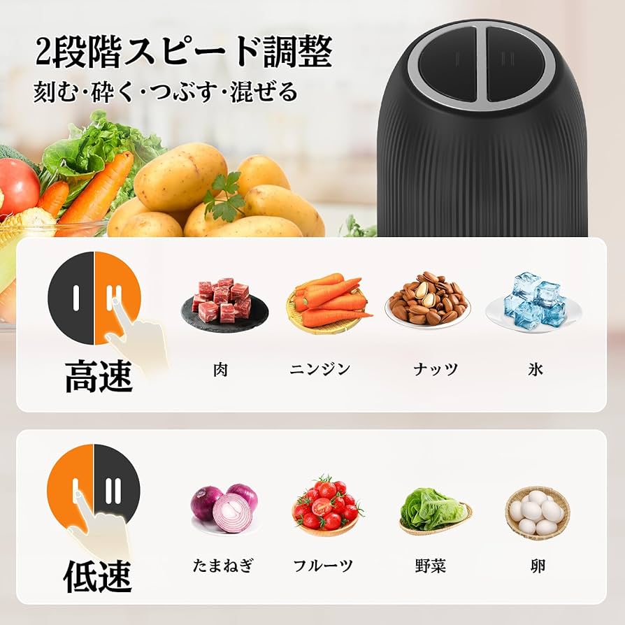 Amazon | 「2024年モデル」HOVOBO フードプロセッサー 2L大容量 500W