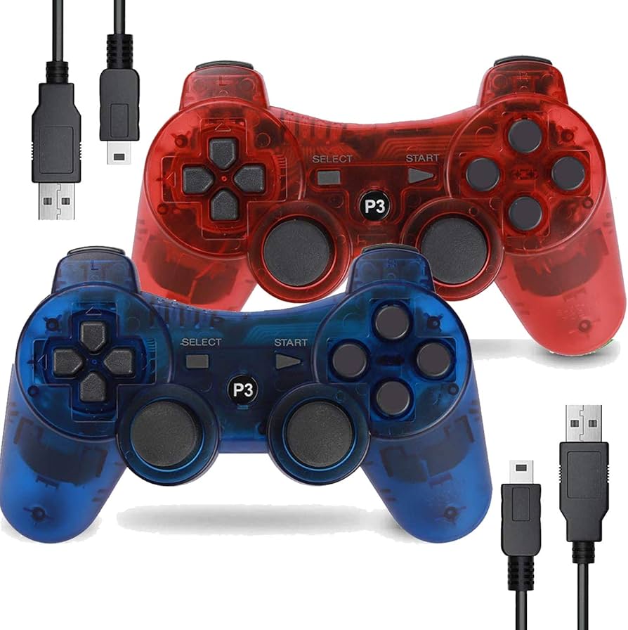 2 Pack Controller for PS3 Wireless Motion Sense Dual Vibration