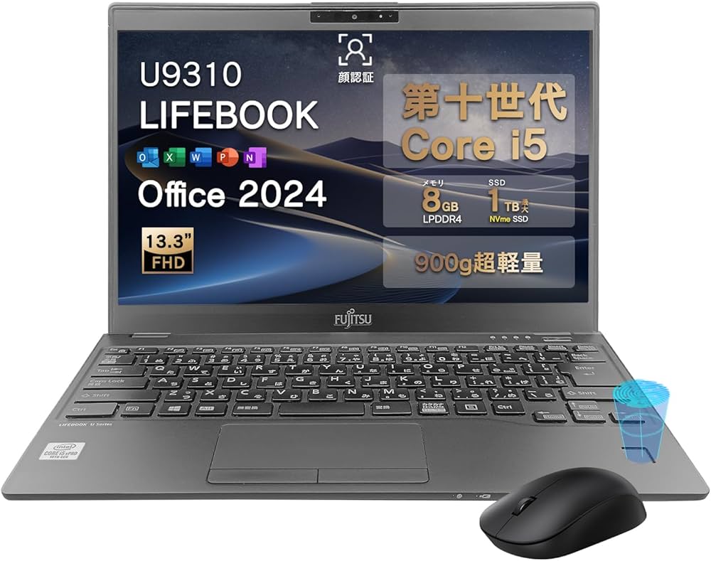Amazon.co.jp: ノートパソコン u9310 MS office2024搭載 第10世代 Core