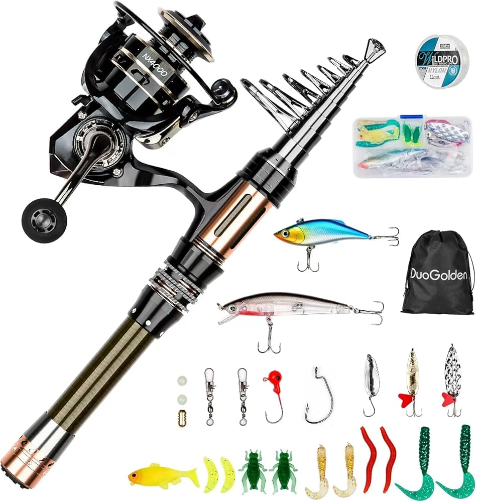 Amazon.co.jp: 釣りセット 釣り竿 リール 2.1m炭素伸縮投げ竿 初心者用