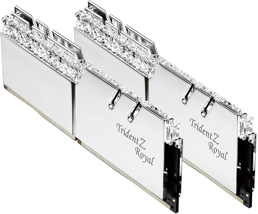 32GB G.Skill DDR4 Trident Z Royal Silver 3200Mhz PC4-25600 CL16