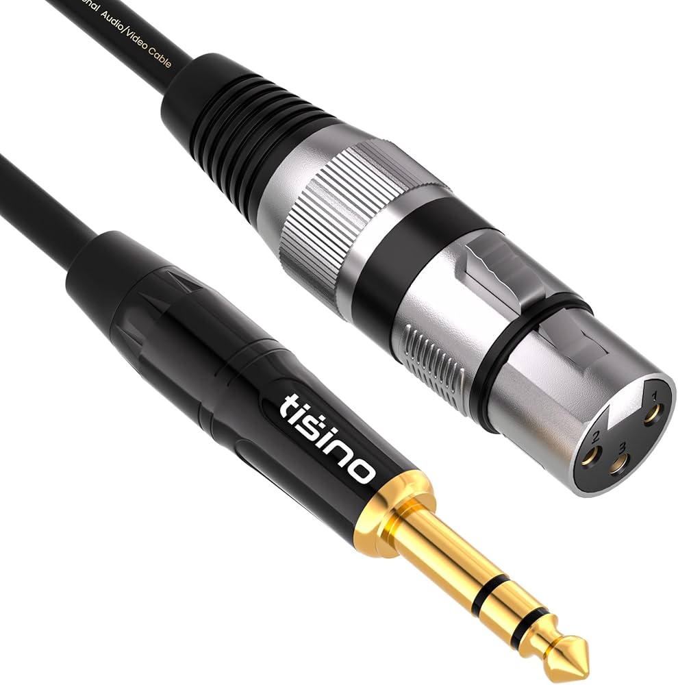 Amazon.com: Tisino XLR Female to 1/4 Inch (6.35mm) TRS Jack Lead
