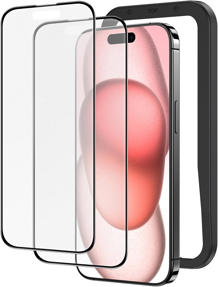 Amazon.co.jp: NIMASO アンチグレア iPhone 15 用 ガラスフィルム 全面