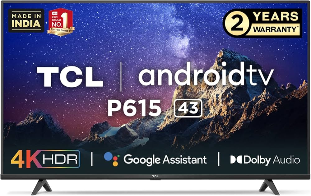 TCL 108 cm (43 inches) 4K Ultra HD Certified Android Smart LED TV