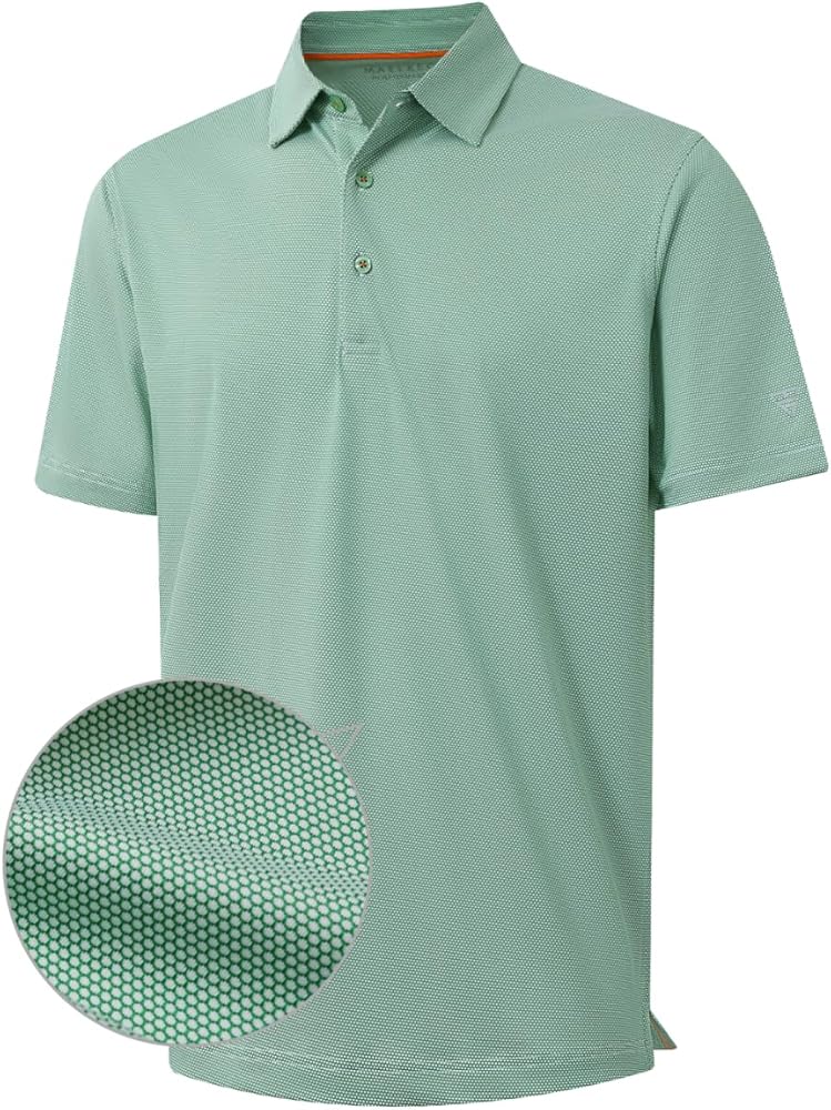 Amazon.com: M MAELREG Mens Golf Shirts Short Sleeve Jacquard