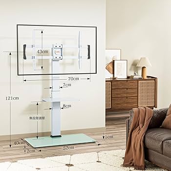 Amazon.co.jp: Perlegear テレビスタンド 壁寄せ ハイタイプ テレビ台