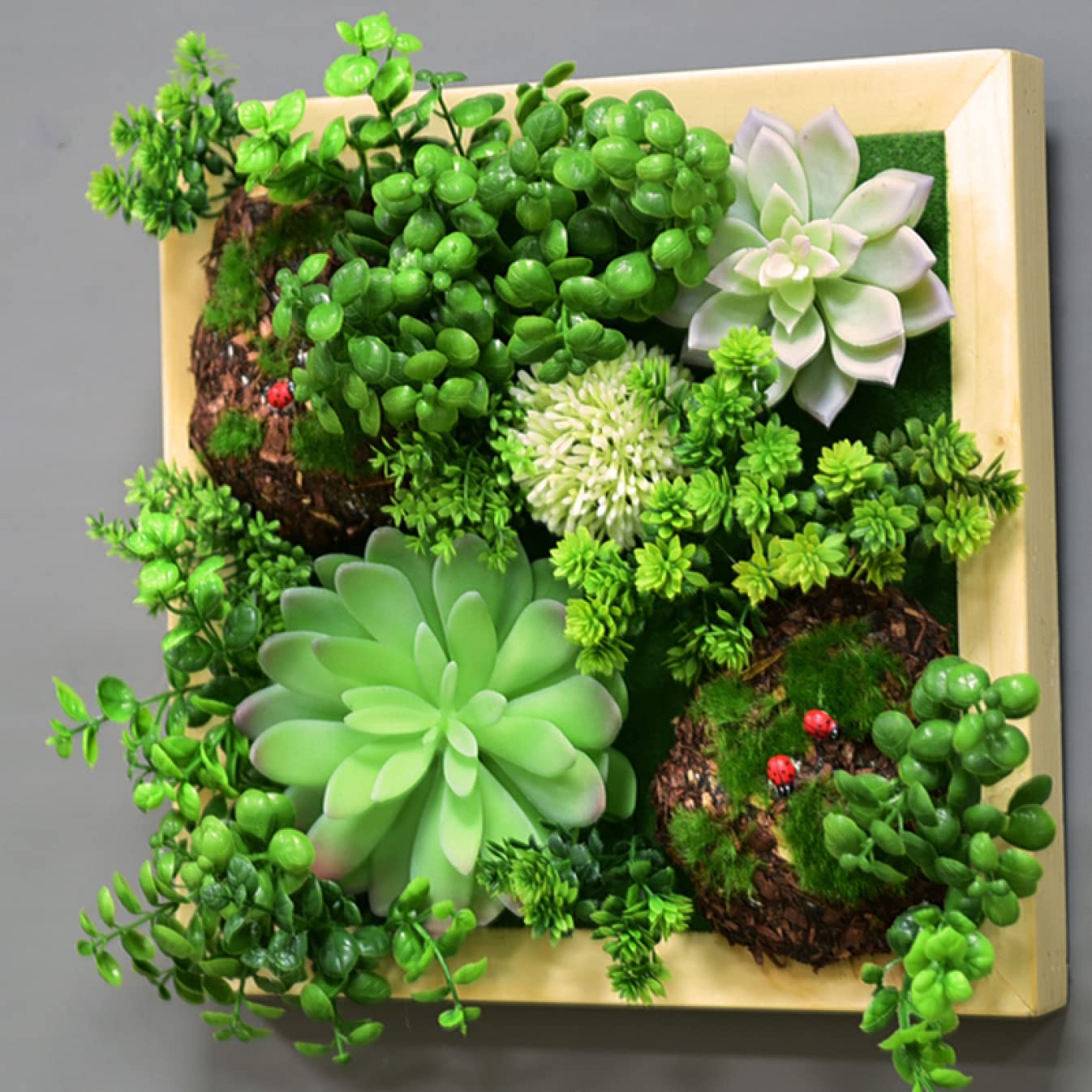 Amazon｜HGJH ウォールグリーン 壁掛け リアル 人工観葉植物 フェイク