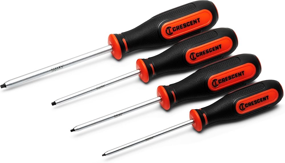 Amazon | ‎CRESCENT スクエアドライバー4点セット 正方形 S0x4インチ