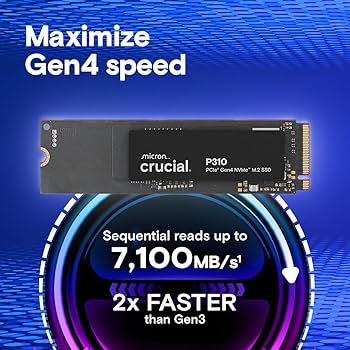 Amazon.com: Crucial P310 1TB SSD, PCIe Gen4 NVMe M.2 2280, Up to