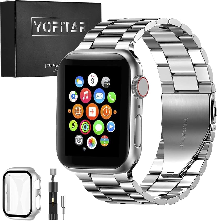 Amazon.co.jp: [YOFITAR] for Apple Watch バンド 保護ケース付き