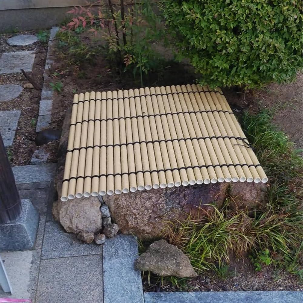 Amazon.co.jp: 人工竹井戸蓋（ふた）（白竹） 丸竹直径30mm/900mm