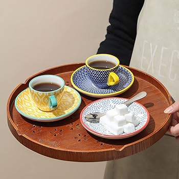 Amazon.com | Selamica Ceramic 2 oz Espresso Cups, Small Expresso