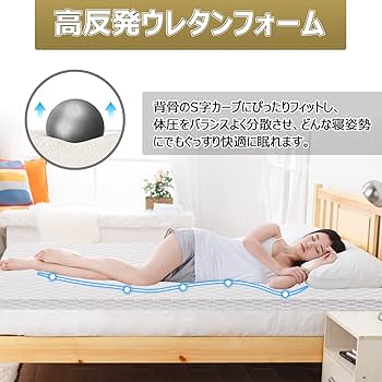 Amazon.co.jp: Homwarm マットレス ベットマット 高反発 敷布団 厚さ