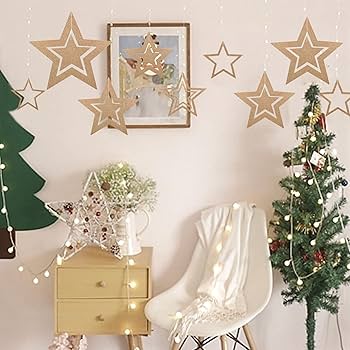 Amazon.co.jp: MrMrKura クリスマス 飾り 星型 星飾り 21個 透かし彫り