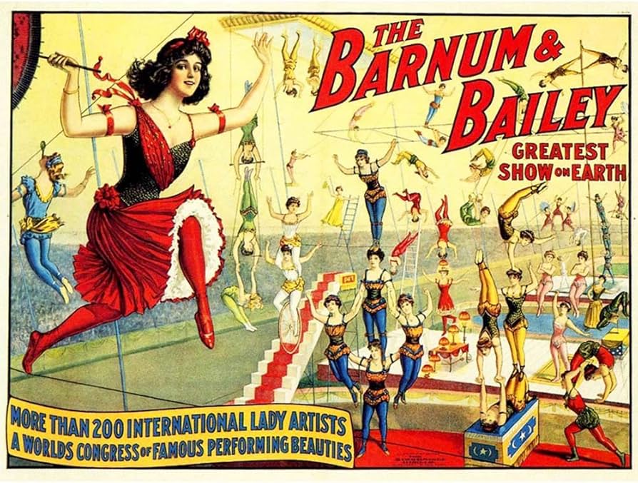 Amazon.com: Wee Blue Coo Circus Barnum Bailey Lady Artists Acrobat