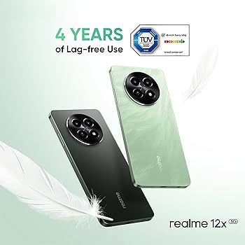 Realme 12x 5G Android Smartphone, Dual SIM Mobile Phone, 128GB +