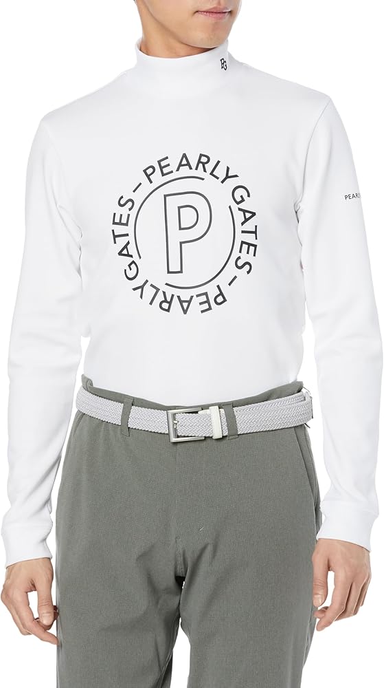 Amazon | [パーリーゲイツ] メンズ 長袖 モックネックシャツ カノコ