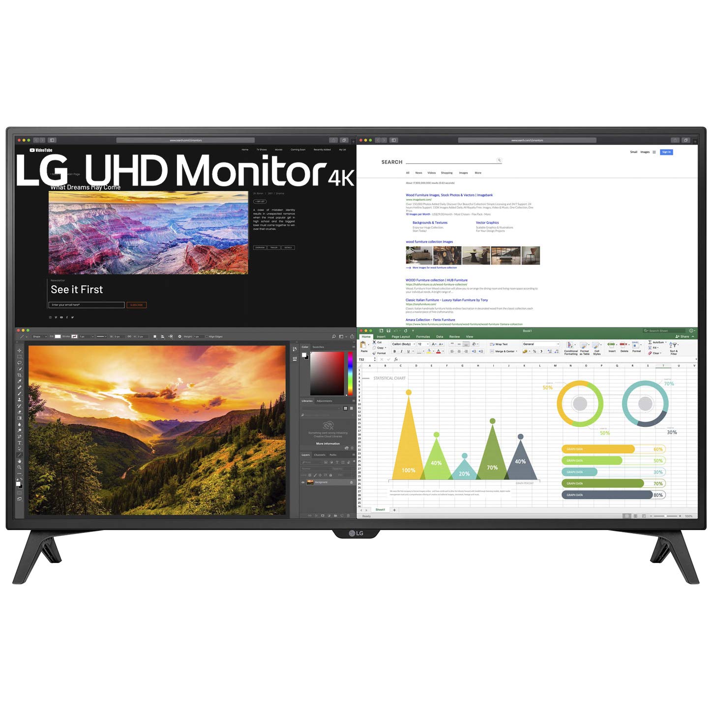 Amazon.co.jp: LG 43UN700T-B 43インチ 4K UHD 3840x2160 IPS USB-C