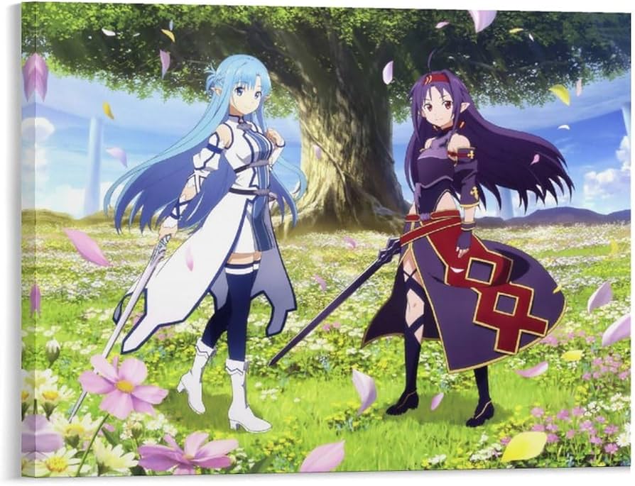 Amazon.co.jp: ポスター SAO アスナ ユウキ アートパネル 壁掛け 壁の