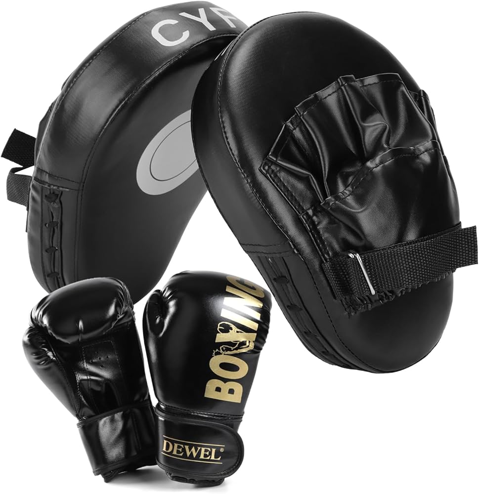 Amazon | DEWEL ボクシング グローブ ミット セット パンチングミット