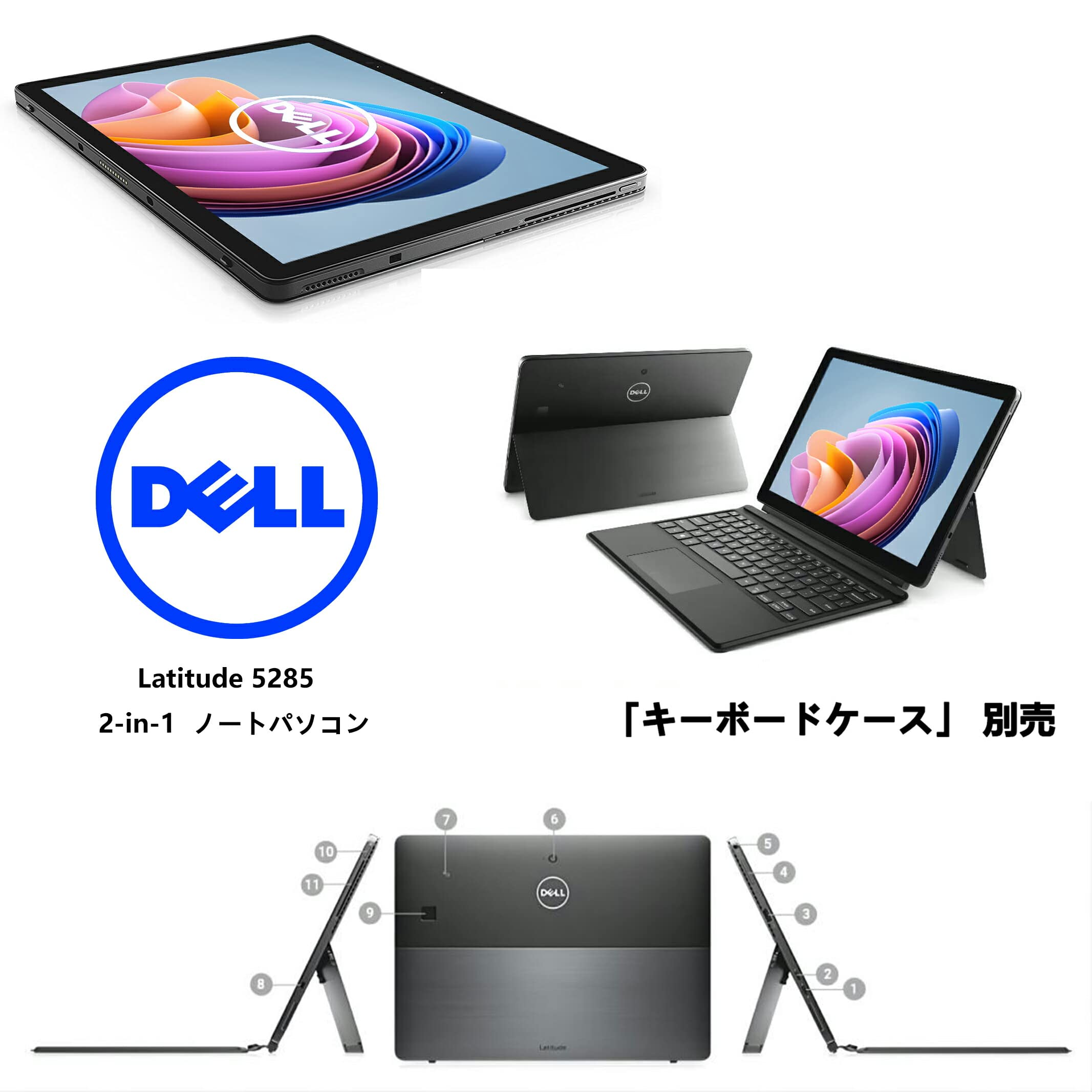 Amazon.co.jp: 【整備済み品】 DELL 2in1ノートLatitude 5285/12.3