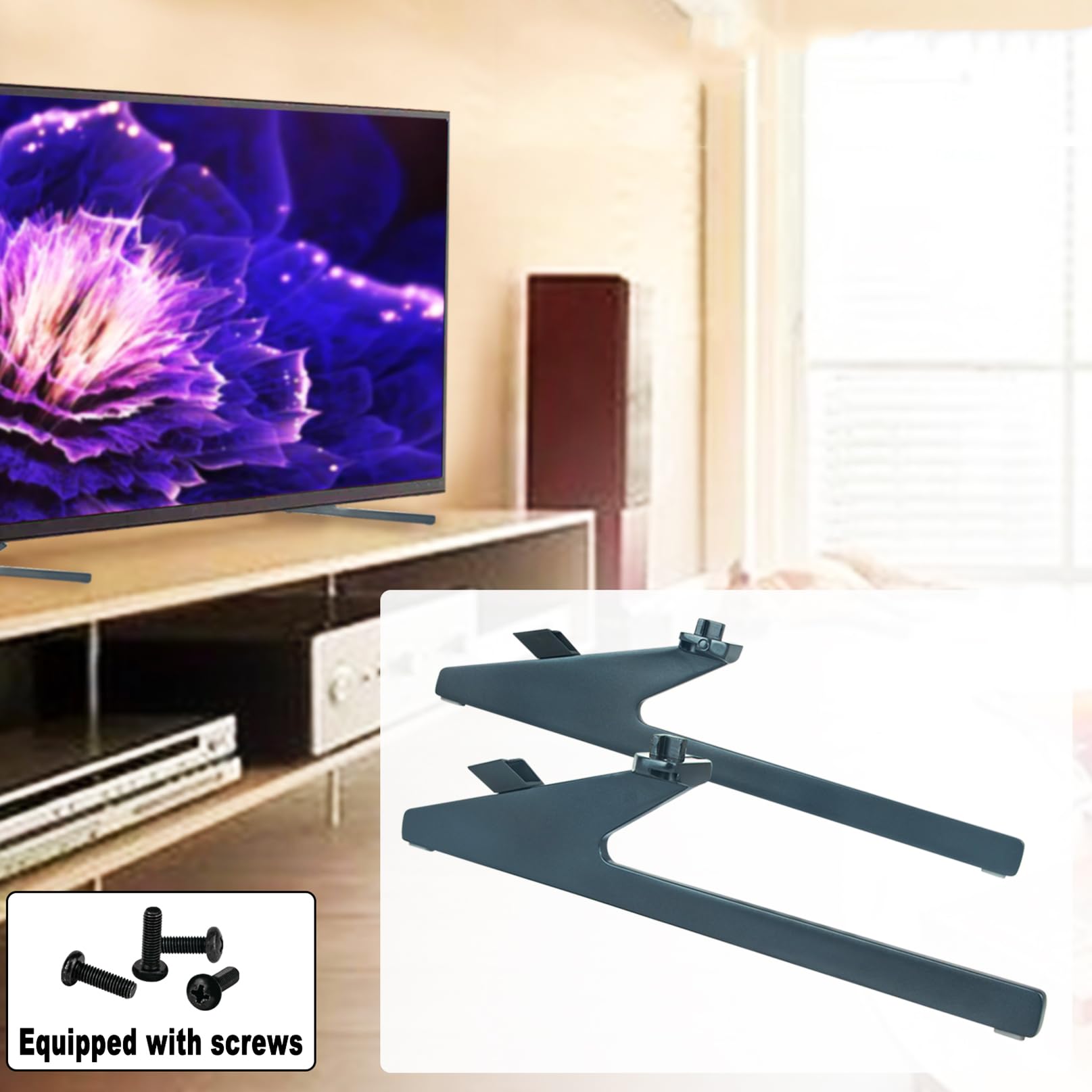 Amazon | Hisense Smart TV 75U7H用交換用ベーススタンド ノンスリップ