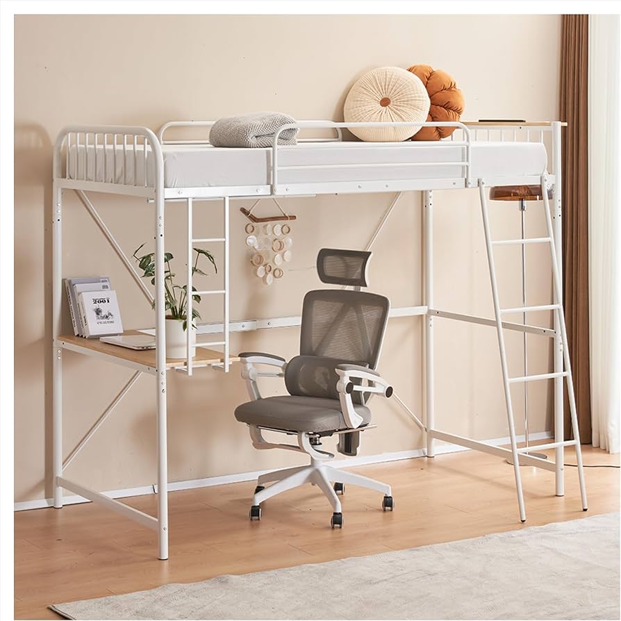 Amazon｜システムベット ロフトベッド シングル コンセント付き デスク