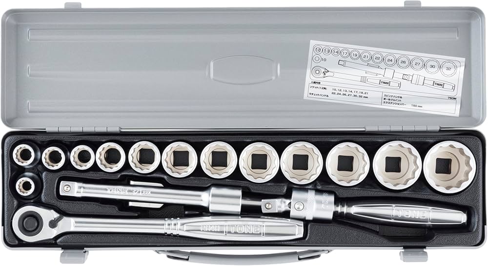 Amazon | トネ(TONE) ソケットレンチセット 760M 差込角12.7mm(1/2