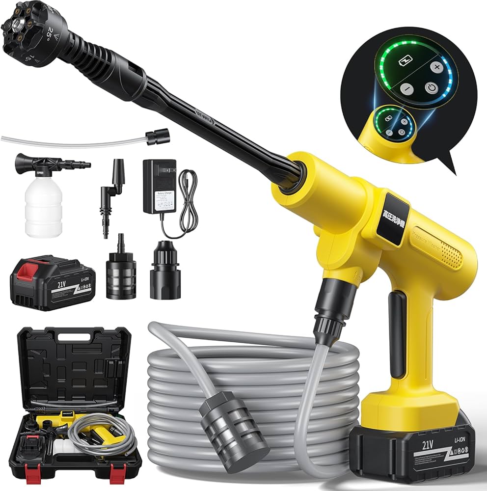 Amazon | 【2026新登場強化版】高圧洗浄機 コードレス 充電式