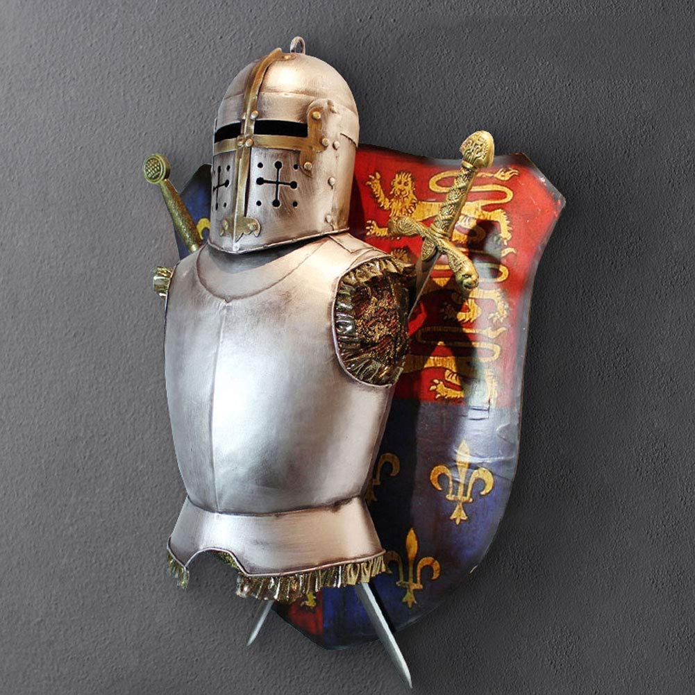 Amazon.co.jp: 盾と剣のセット鎧の壁の装飾ヴィンテージの壁掛け