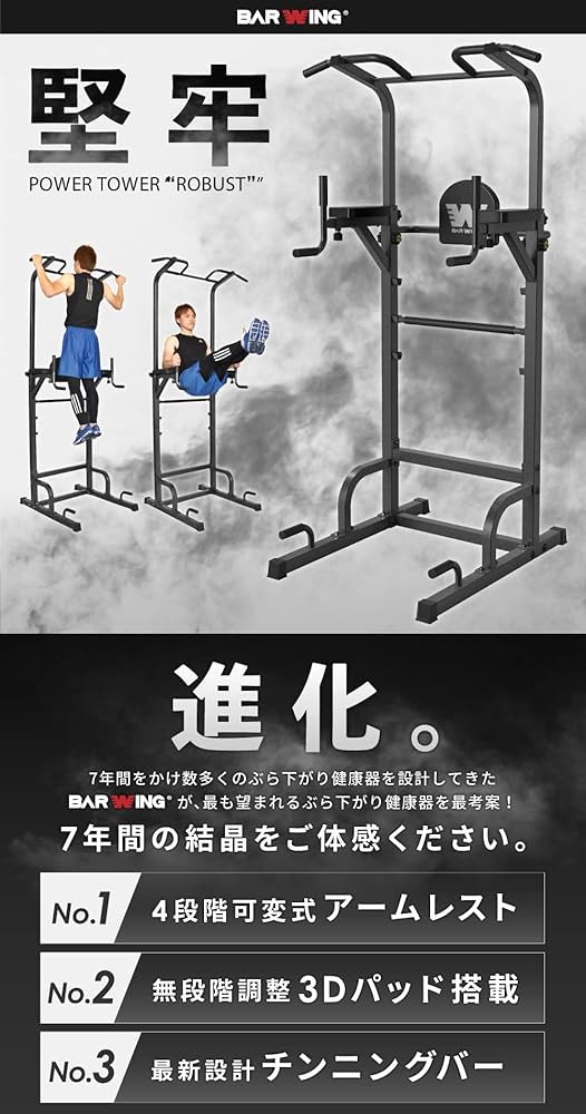 Amazon | BARWING(バーウィング) ぶら下がり健康器 高さ調整 4WAY 懸垂