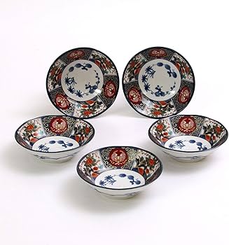 Amazon.co.jp: 美濃焼 高峰窯 錦彩古伊万里 (小鉢揃（5客組