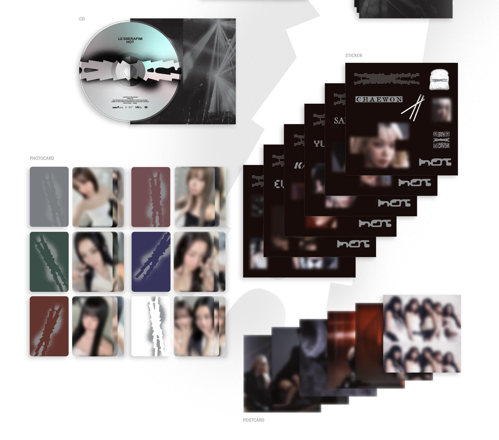 Amazon.com: LE SSERAFIM HOT [Compact Ver.] 5th Mini Album (HUH