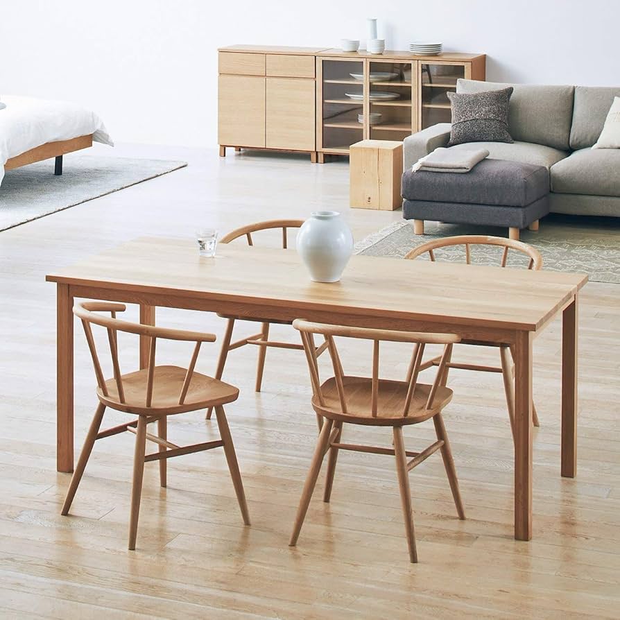 Amazon.co.jp: 無印良品 オーク材アームチェア・丸脚 幅55.5×奥行50.5