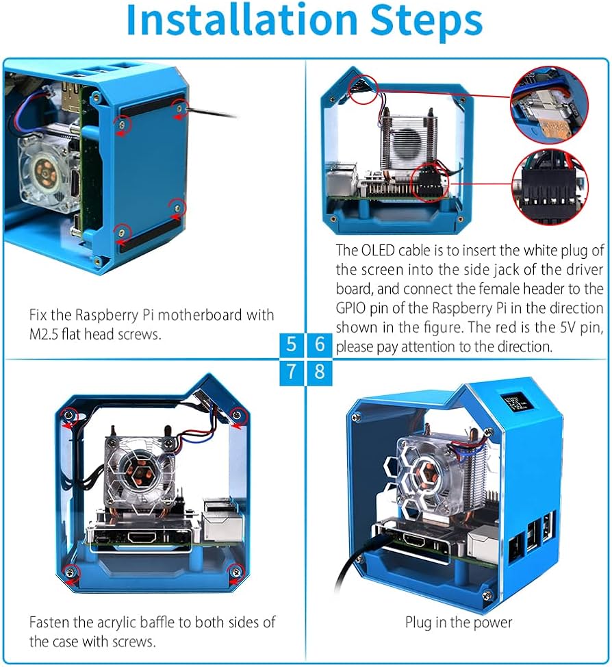 Amazon.co.jp: GeeekPi ミニタワーキット Raspberry Pi 3B ケース ICE