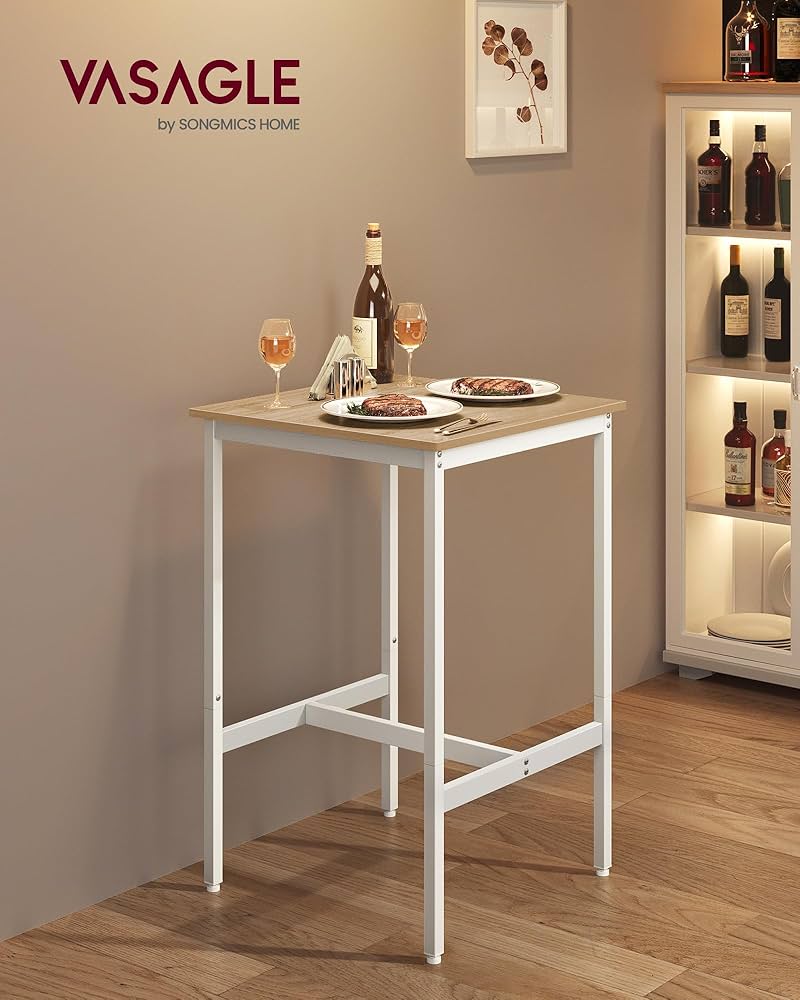 Amazon.com: VASAGLE Bar Table, Kitchen Dining Table, High Top Pub