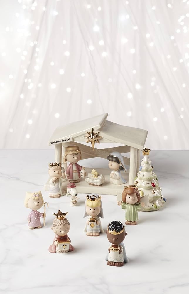 Amazon.co.jp: LENOX PEANUTS SNOOPY THE CHRISTMAS PAGEANT SET by