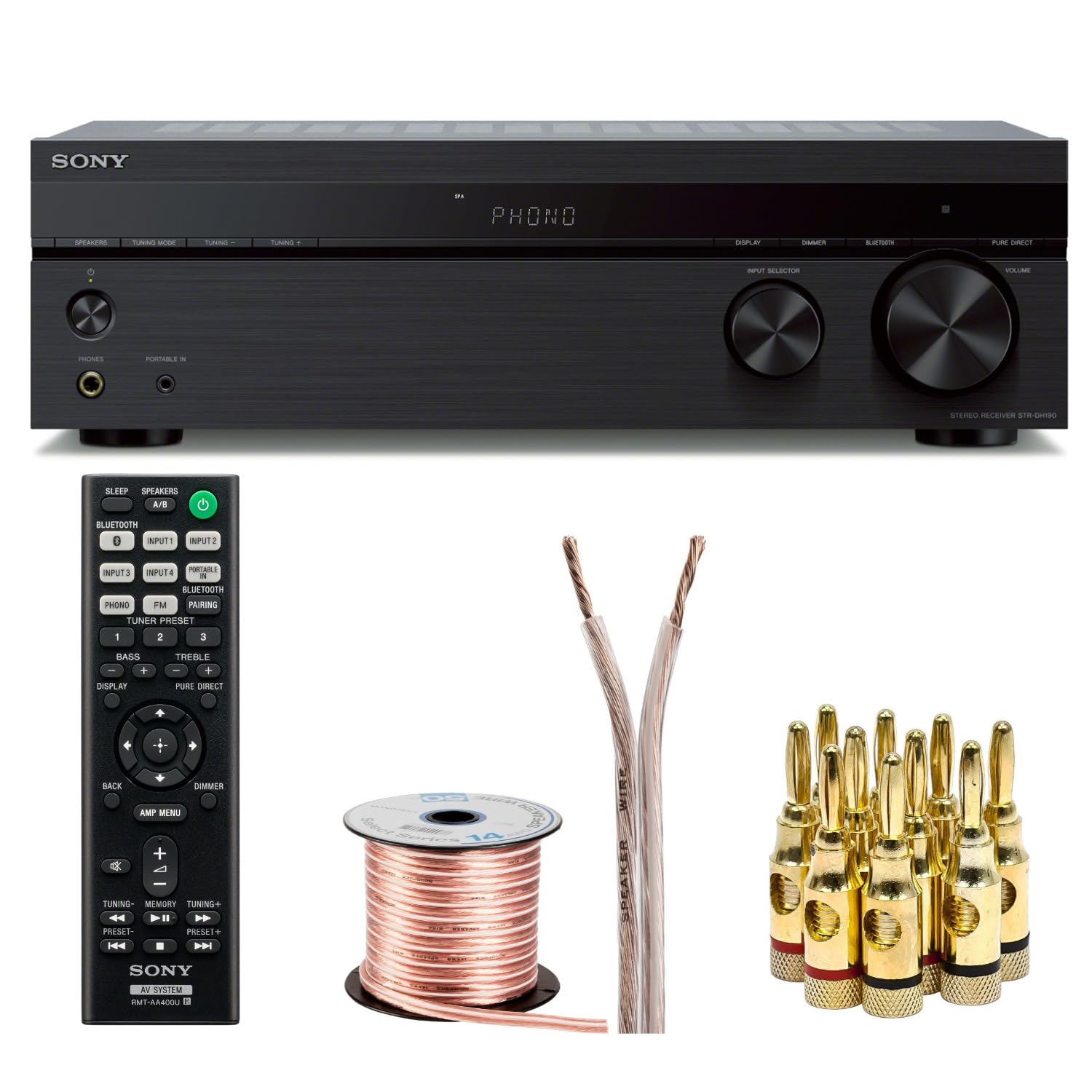 Amazon.com: Sony STRDH190 2-ch Stereo Receiver with Phono Inputs