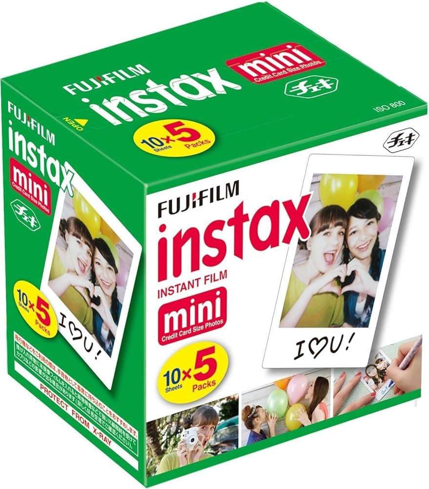 Amazon.com : Fujifilm Mini Instant Film, 10 Sheets×5 Pack(Total 50