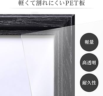 Amazon | ハクバ HAKUBA 木製 額縁 ピクスリア [A3ノビサイズ ブラック